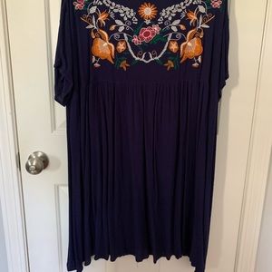 Navy blue mini dress